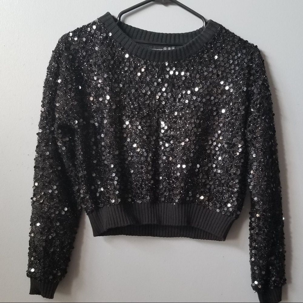 🖤 Sequin  Black Sweater🖤✨